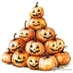 Хэллоуинские кучи Клипарты