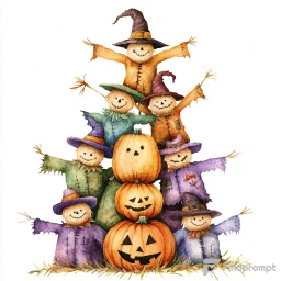 Хэллоуинские кучи Клипарты