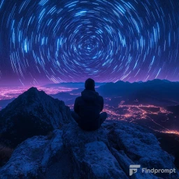 Ночные световые следы Длительная выдержка