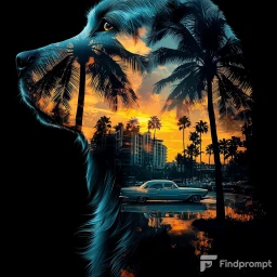 Фотография с двойной экспозицией на черном фоне