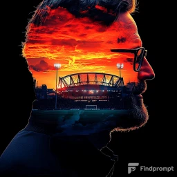 Фотография с двойной экспозицией на черном фоне