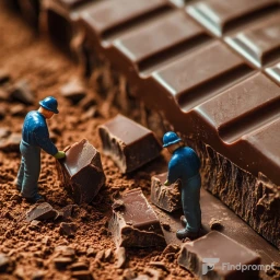 Маленькие работники в кулинарных сценах