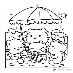 Любые милые уютные и пушистые раскраски